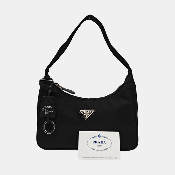 Minibolso de nailon Re-Edition2000 negro
