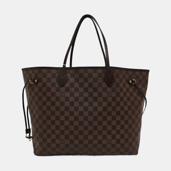 NEVERFULL GM Damier Ebene Coated Canvas Brown