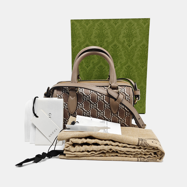 Monogram Coated Canvas Shoulder Bag Super Mini Gray