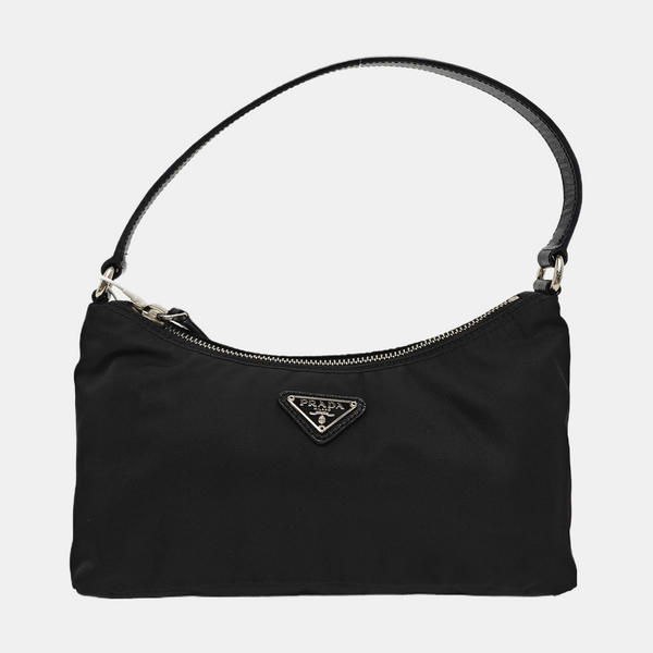 Nylon Top Handle Bag Black