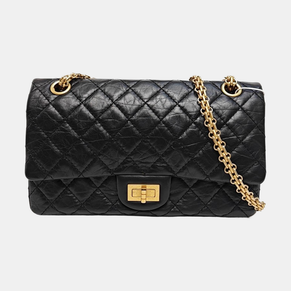 2.55 225 (small) Quilted Calfskin Black