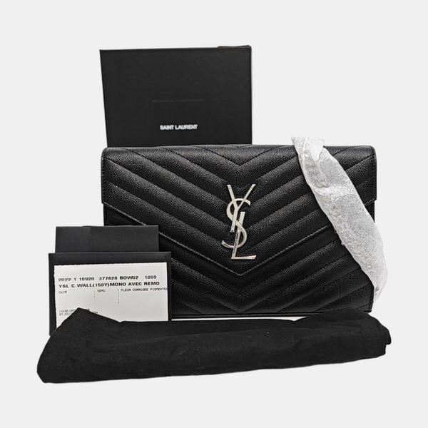 MONOGRAM Medium Chevron Calfskin Black