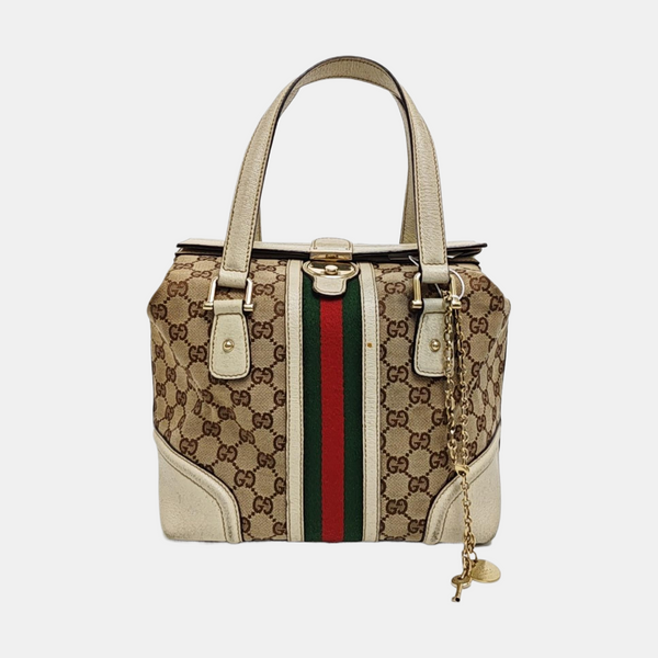 Monogram Canvas Tote Bag Brown