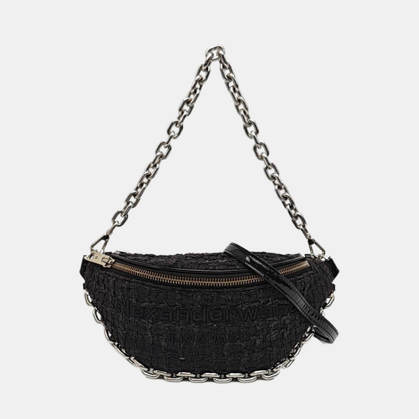 Fabric Shoulder Bag Black