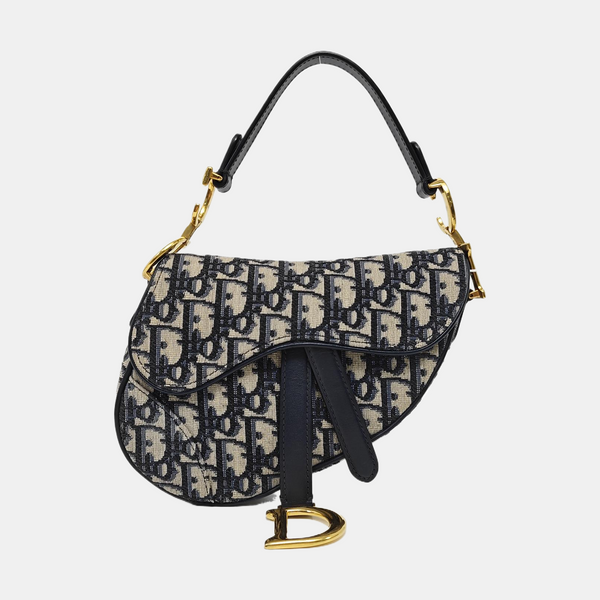 Saddle Mini Oblique Canvas Blue