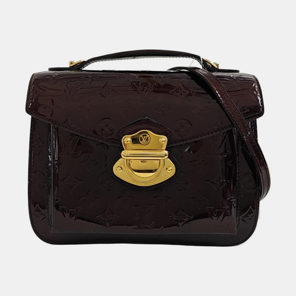 Monogram Patent Leather Shoulder Bag Red