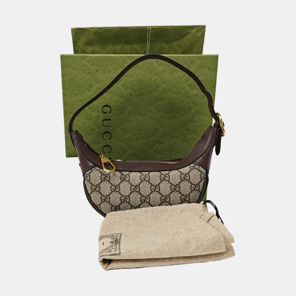 Ophidia Mini Monogram Coated Canvas Beige