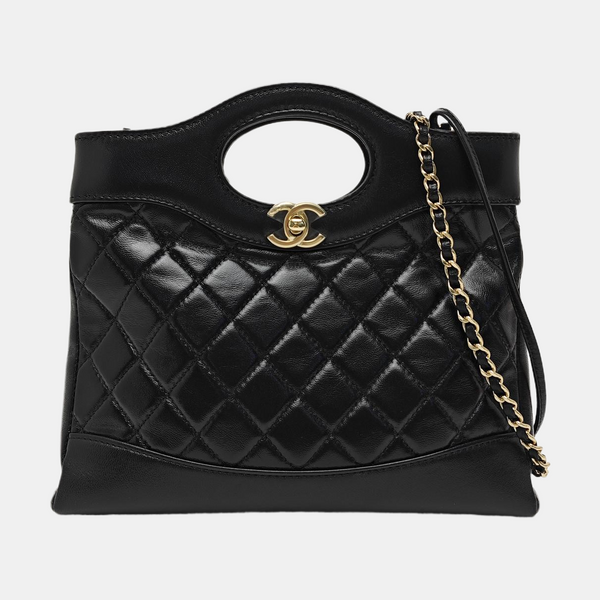 CHANEL 31 Mini Quilted Calfskin Black