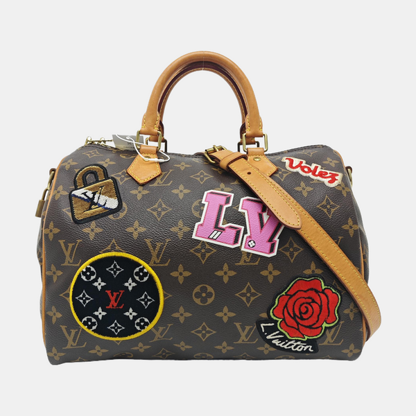 SPEEDY 30 Monogram Coated Canvas Brown