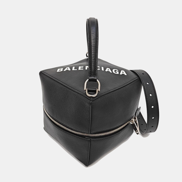Calfskin Shoulder Bag Small Black