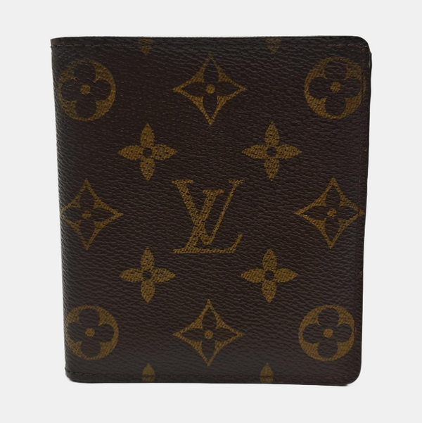 Monogram Coated Canvas Wallet Brown