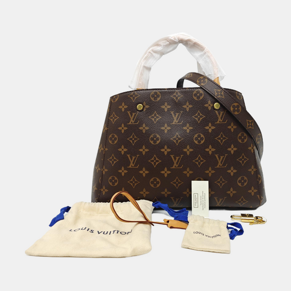 MONTAIGNE Monogram Coated Canvas Brown