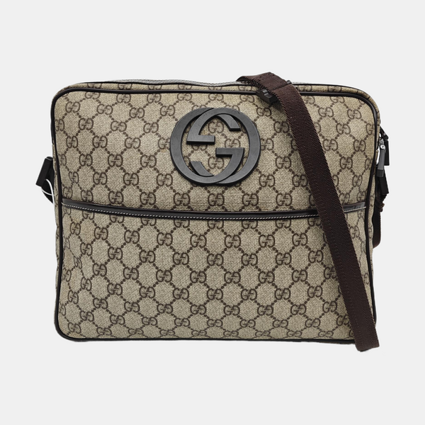 Monogram Coated Canvas Shoulder Bag Beige