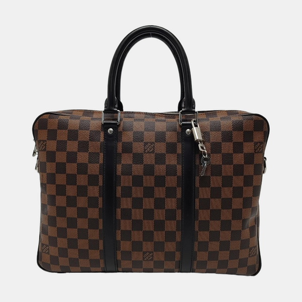 PORTE-DOCUMENTS PM Damier Ebene Coated Canvas Brown