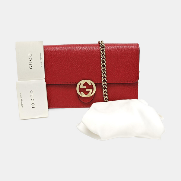 Calfskin Shoulder Bag Red