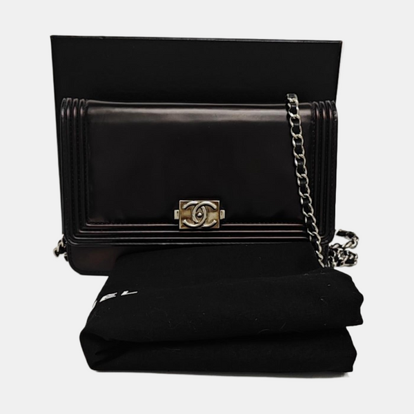 BOY CHANEL WOC Patent Leather Black