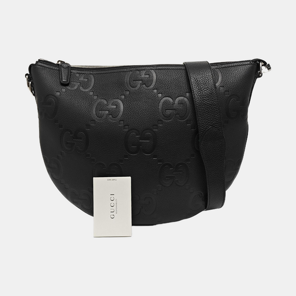 Monogram Calfskin Shoulder Bag Small Black