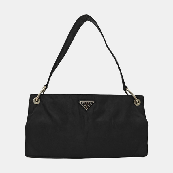 Nylon Shoulder Bag Black