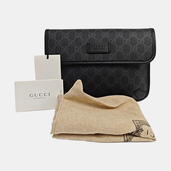 Neo Vintage Monogram Coated Canvas Black