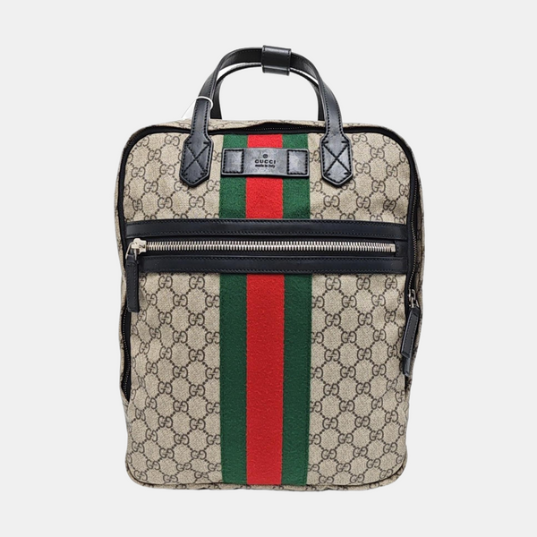 Monogram Coated Canvas Backpack Brown