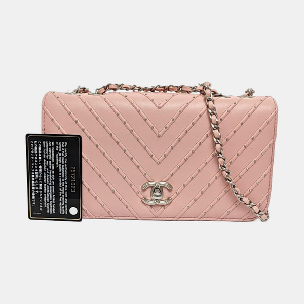 Chevron Calfskin Pink