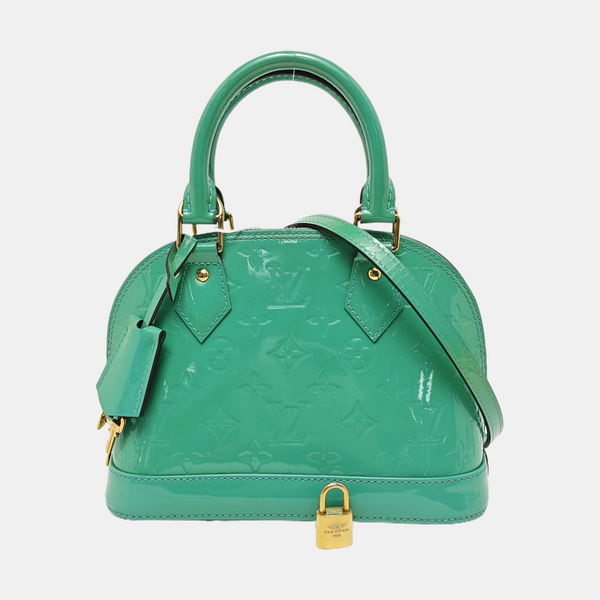ALMA BB Monogram Patent Leather Green