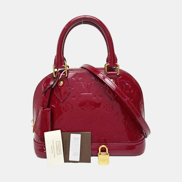 ALMA BB Monogram Patent Leather Red