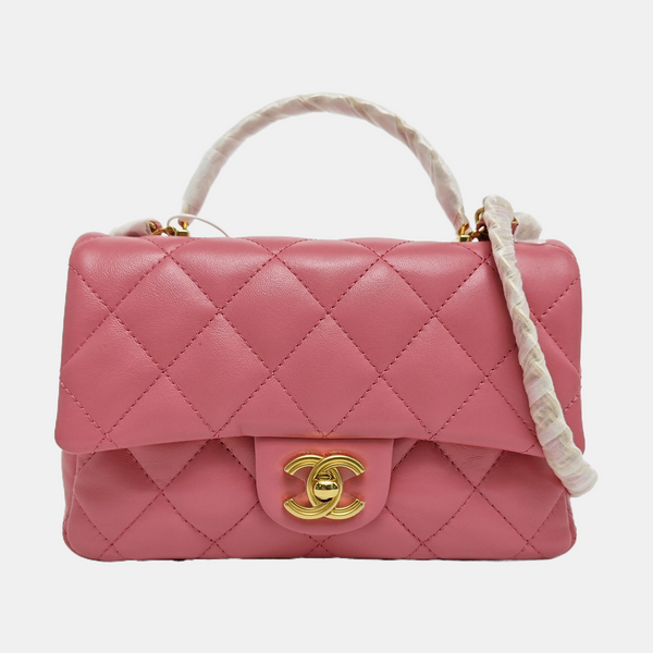 CLASSIC FLAP Small Quilted Lambskin Pink