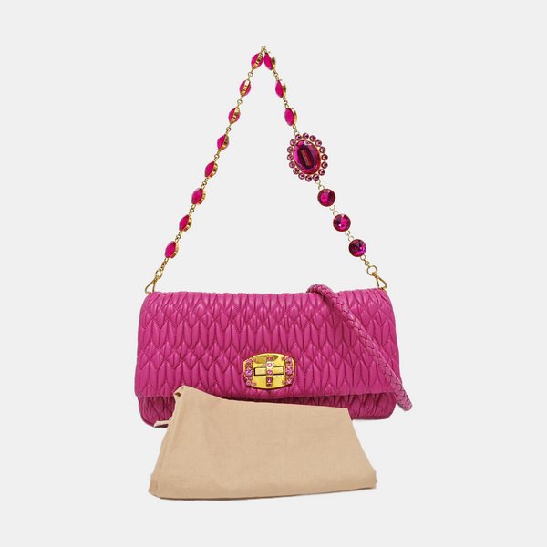 Crystal Quilted Lambskin Red