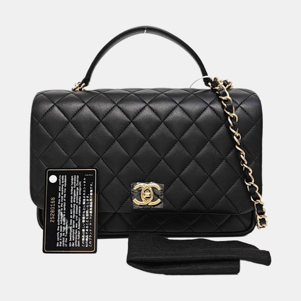 WOC Quilted Lambskin Black