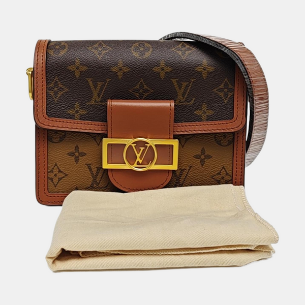DAUPHINE Mini Monogram Coated Canvas Brown