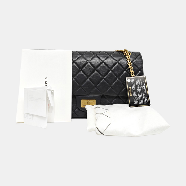 2.55 Maxi Quilted Calfskin Black