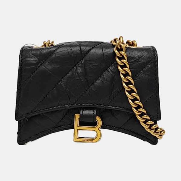 Crush Mini Quilted Calfskin Black