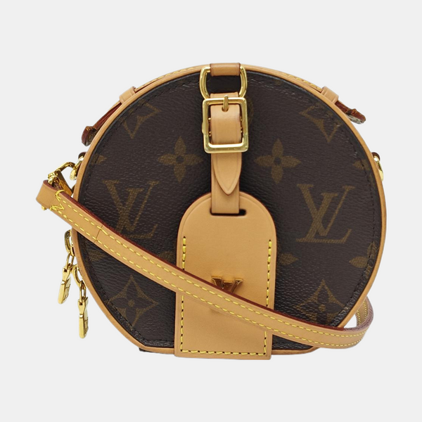 BOITE CHAPEAU Mini Monogram Coated Canvas Brown