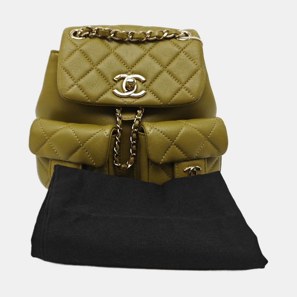 DUMA Small Quilted Calfskin Green