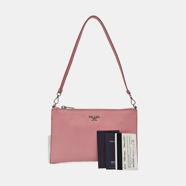 Saffiano Calfskin Top Handle Bag Red