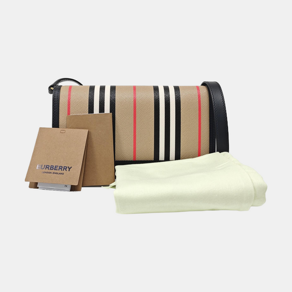 Coated Canvas Shoulder Bag Brown