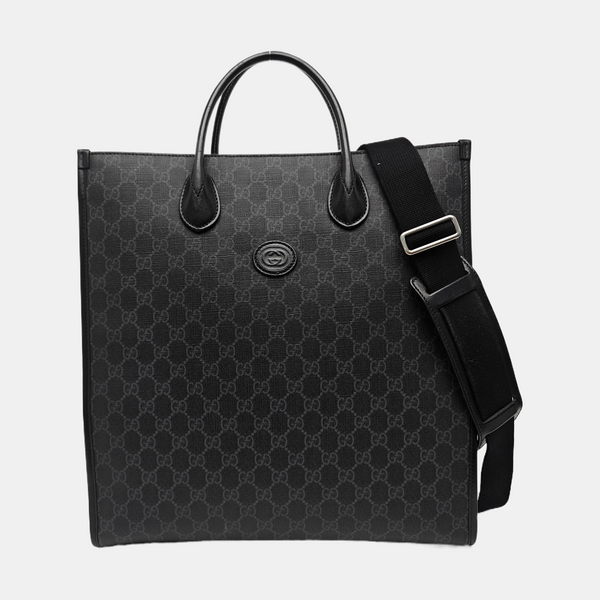 Retro Medium Monogram Coated Canvas Black