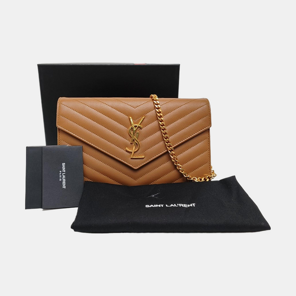 MONOGRAM Medium Quilted Calfskin Brown