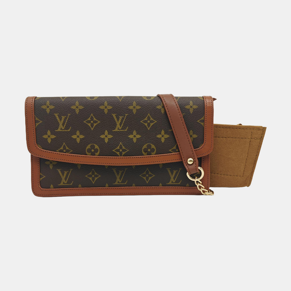 DAME Monogram Coated Canvas Brown
