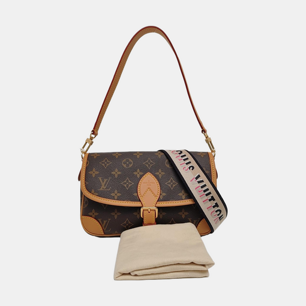 DIANE Monogram Coated Canvas Brown