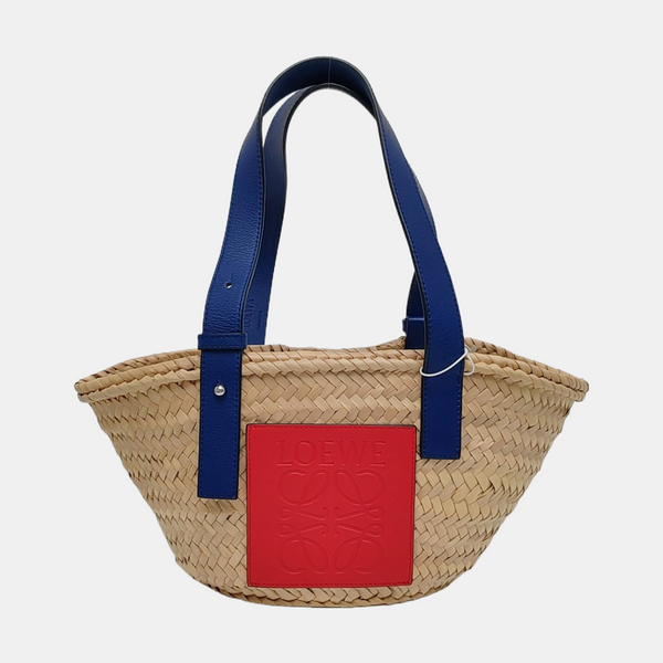Authenticated pre-owned Basket Straw Beige - Top Handle Bag at Looply
