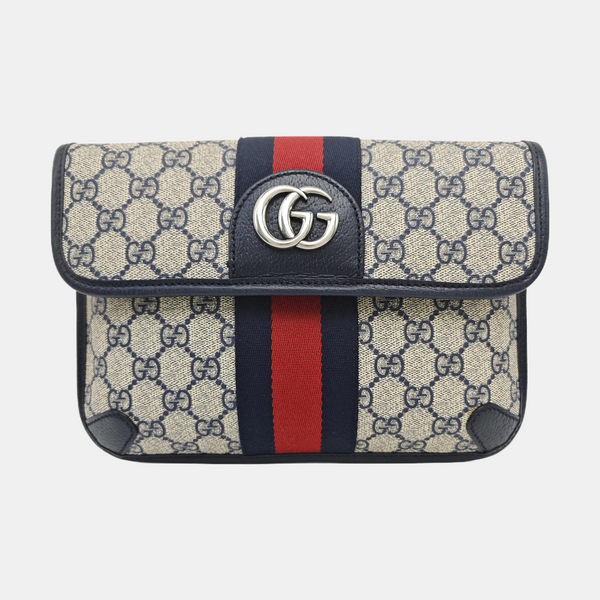 Ophidia Small Monogram Coated Canvas Beige