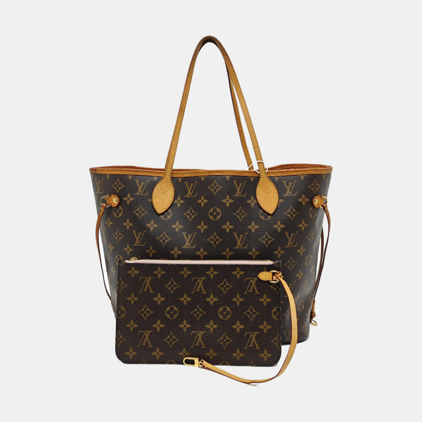 NEVERFULL MM Monogram Coated Canvas Brown