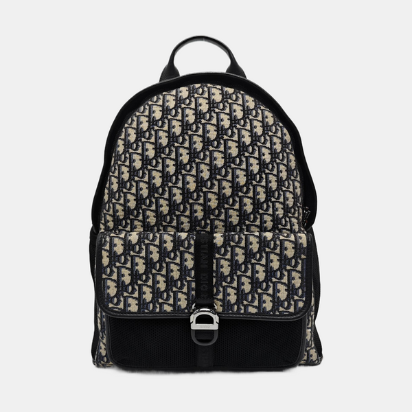 Oblique Canvas Backpack Blue