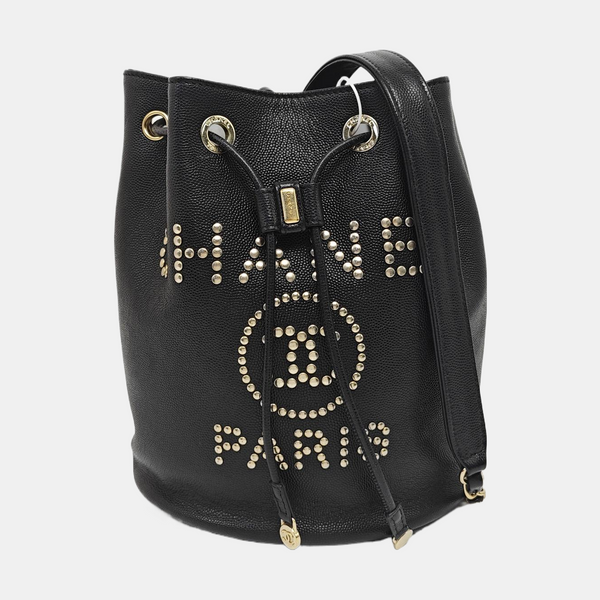DEAUVILLE Small Grained Calfskin Black