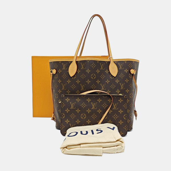 NEVERFULL MM Monogram Coated Canvas Brown