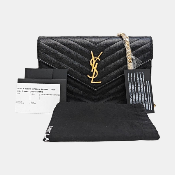 MONOGRAM Medium Chevron Calfskin Black