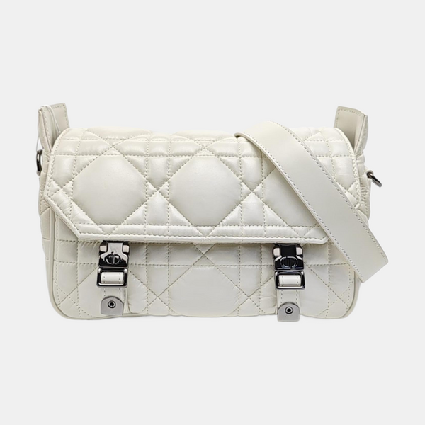 Diorcamp Small Cannage Calfskin White