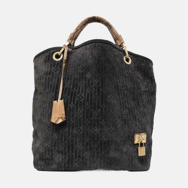 WHISPER GM Monogram Suede Black